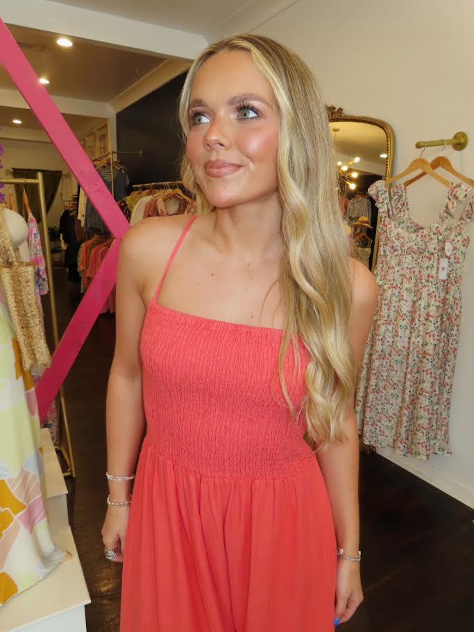 z supply bayside maxi dress in persimmon