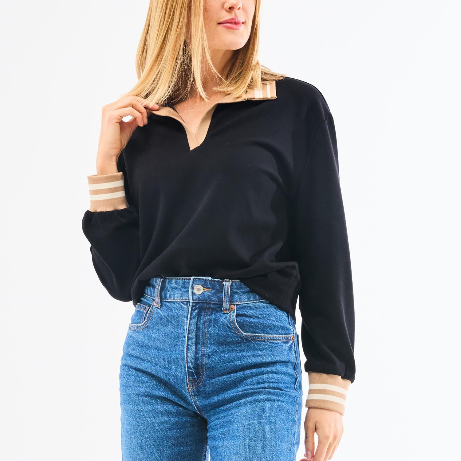 gabby top in black