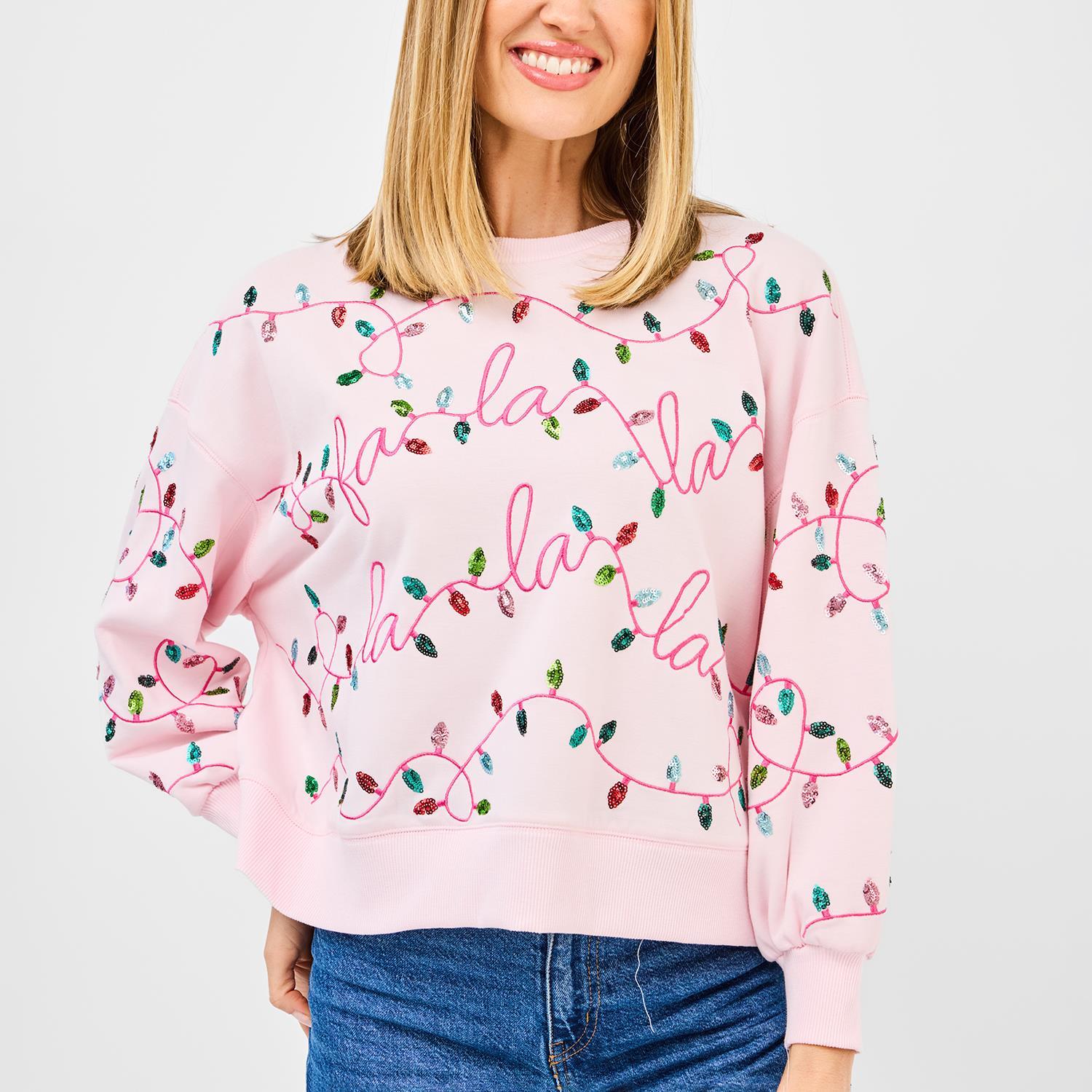 mary square milie sweatshirt in falala lights