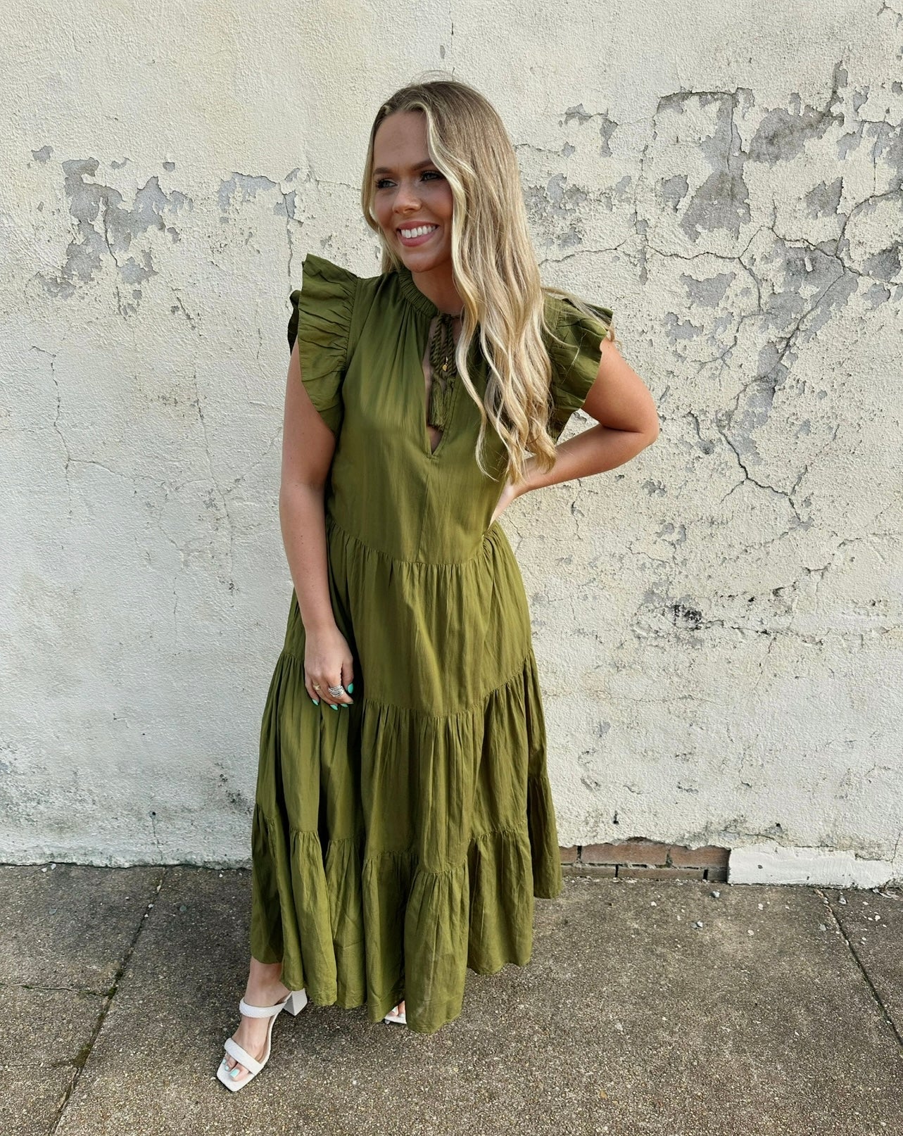 elan morroco maxi in olive