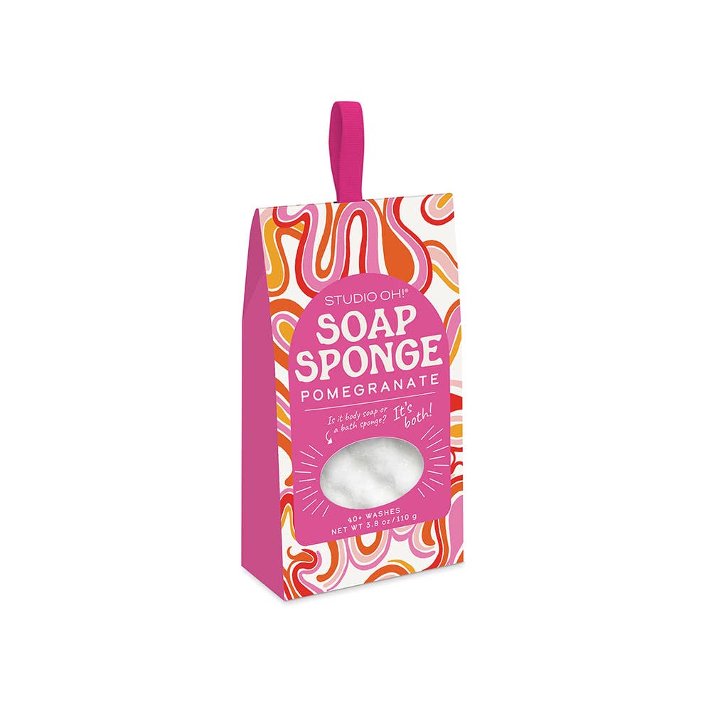 Candy Ribbons Soap Sponge in pomegranate