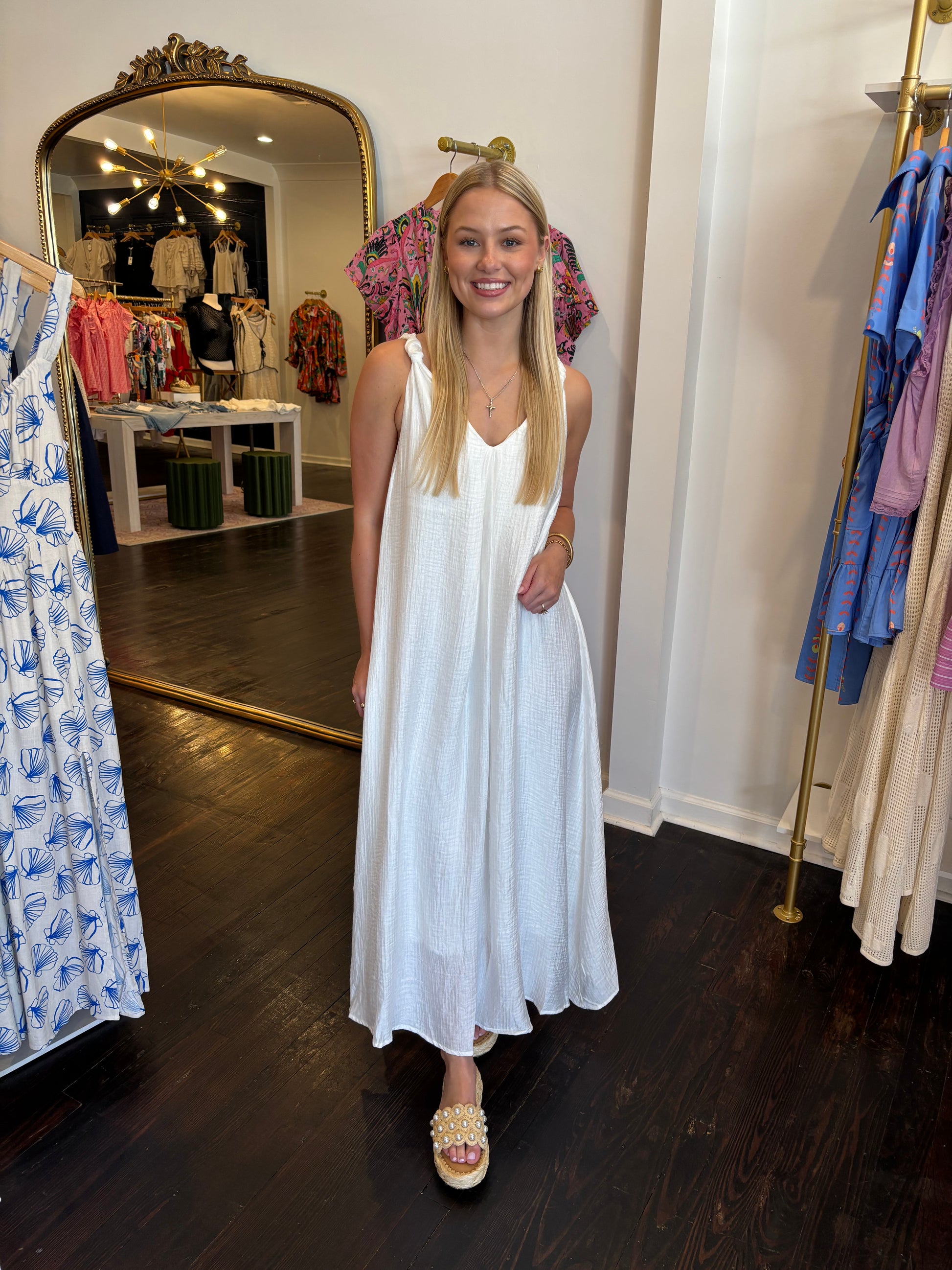 frnch lauria dress in blanc
