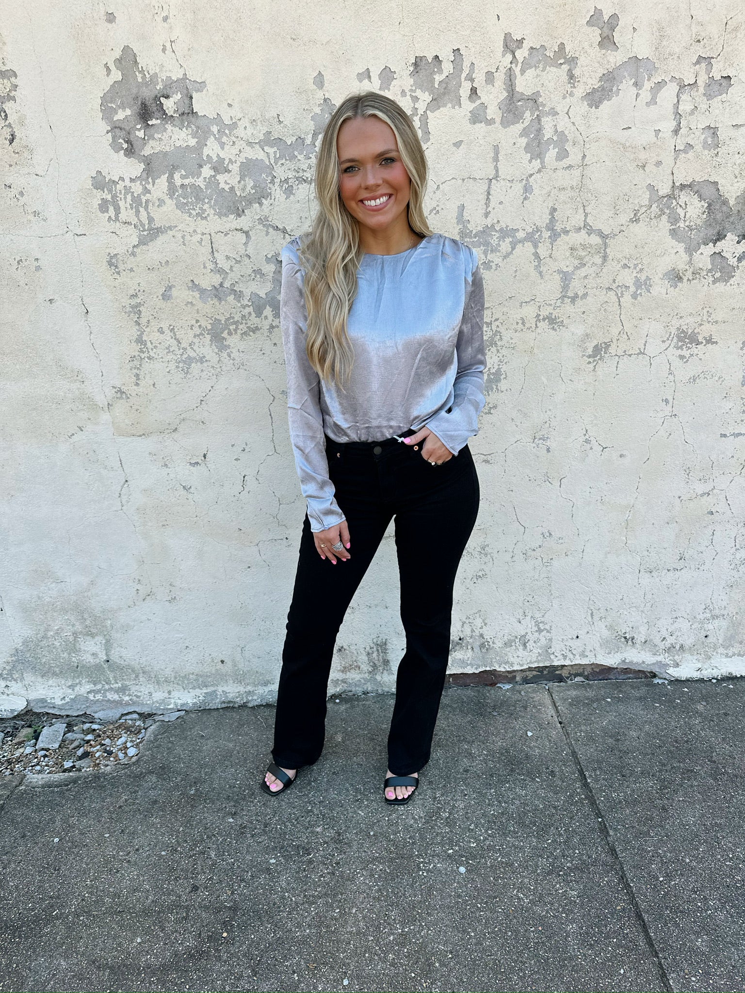 ASTR aleannah top in silver