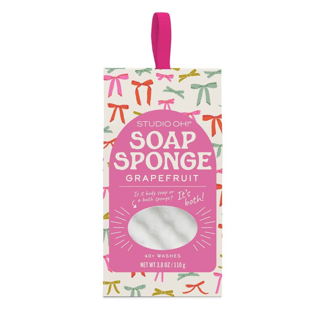 Put a Bow On It Soap Sponge in grapefruit