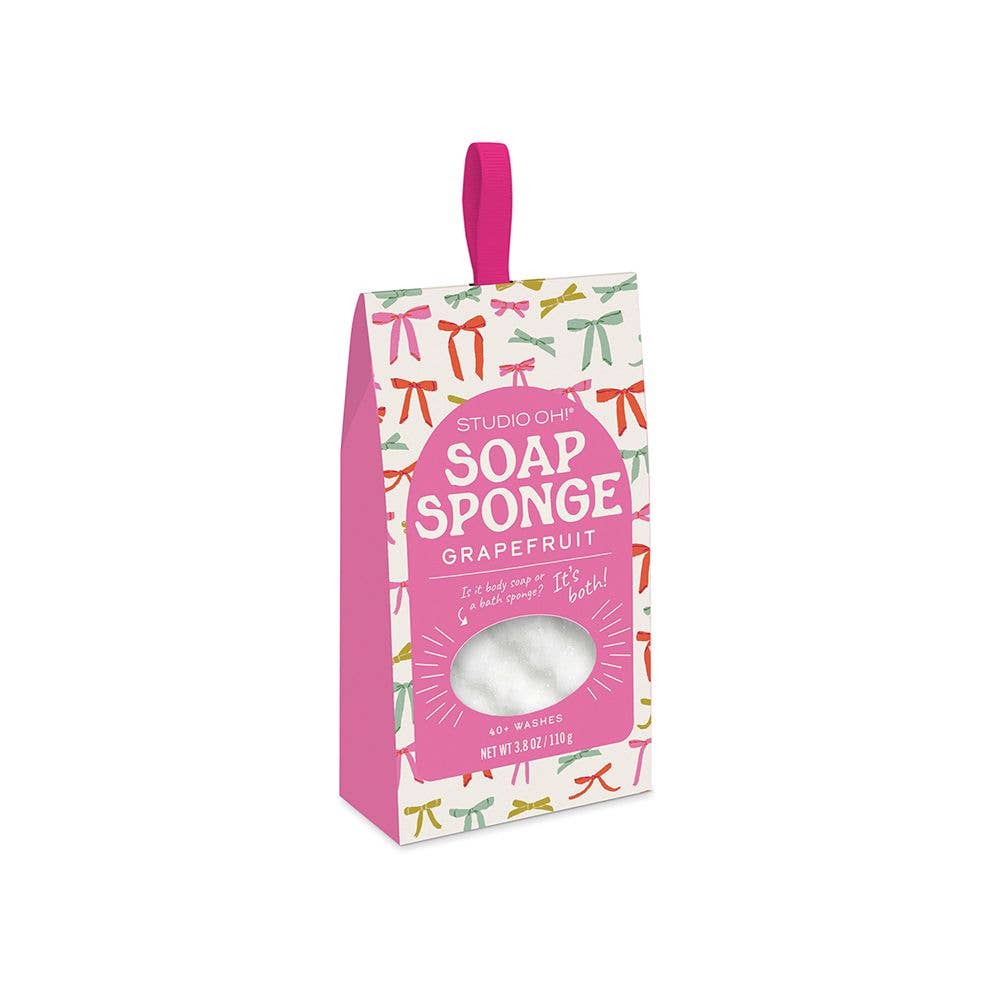 Put a Bow On It Soap Sponge in grapefruit