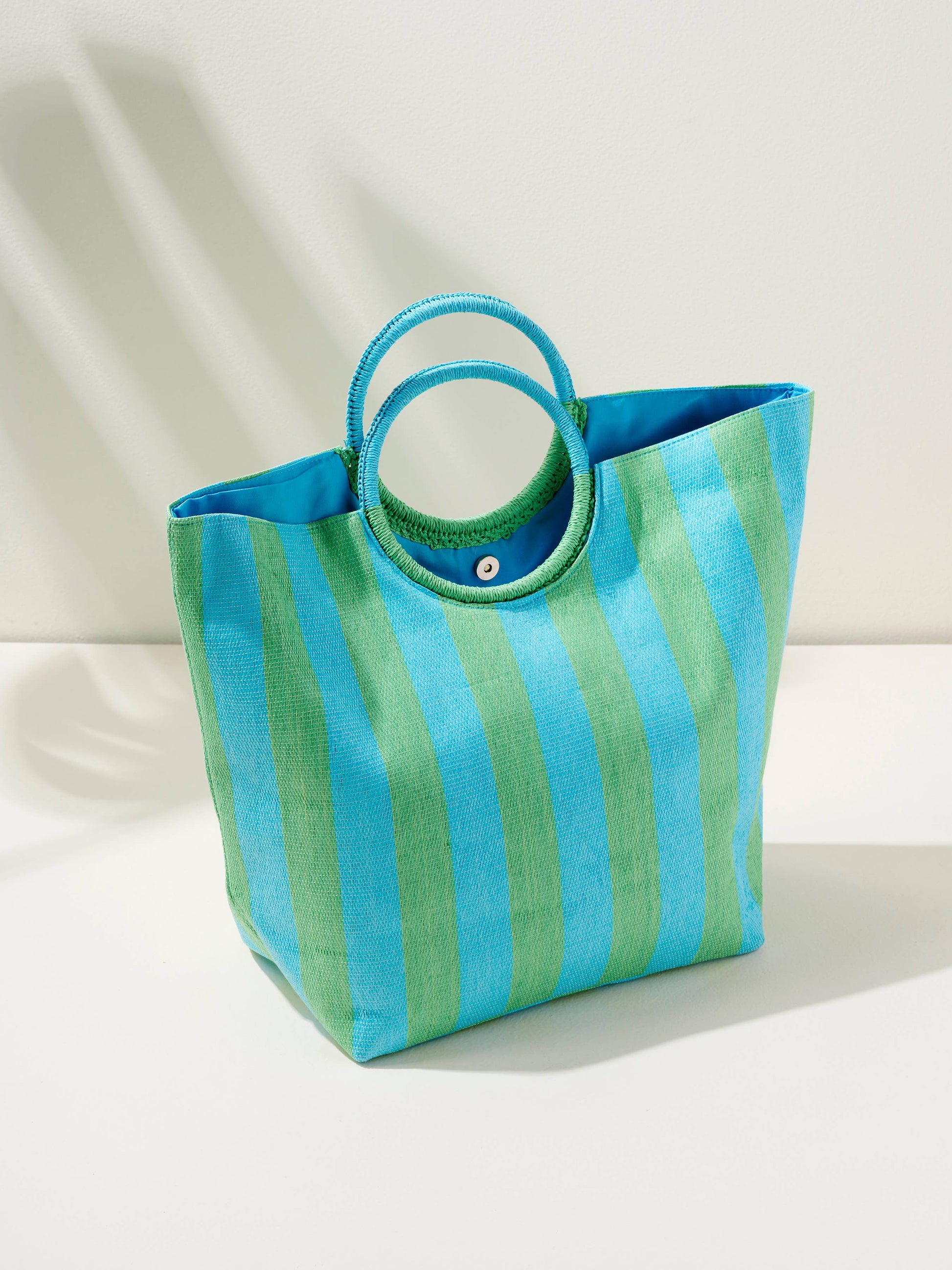 mirage tote in aqua