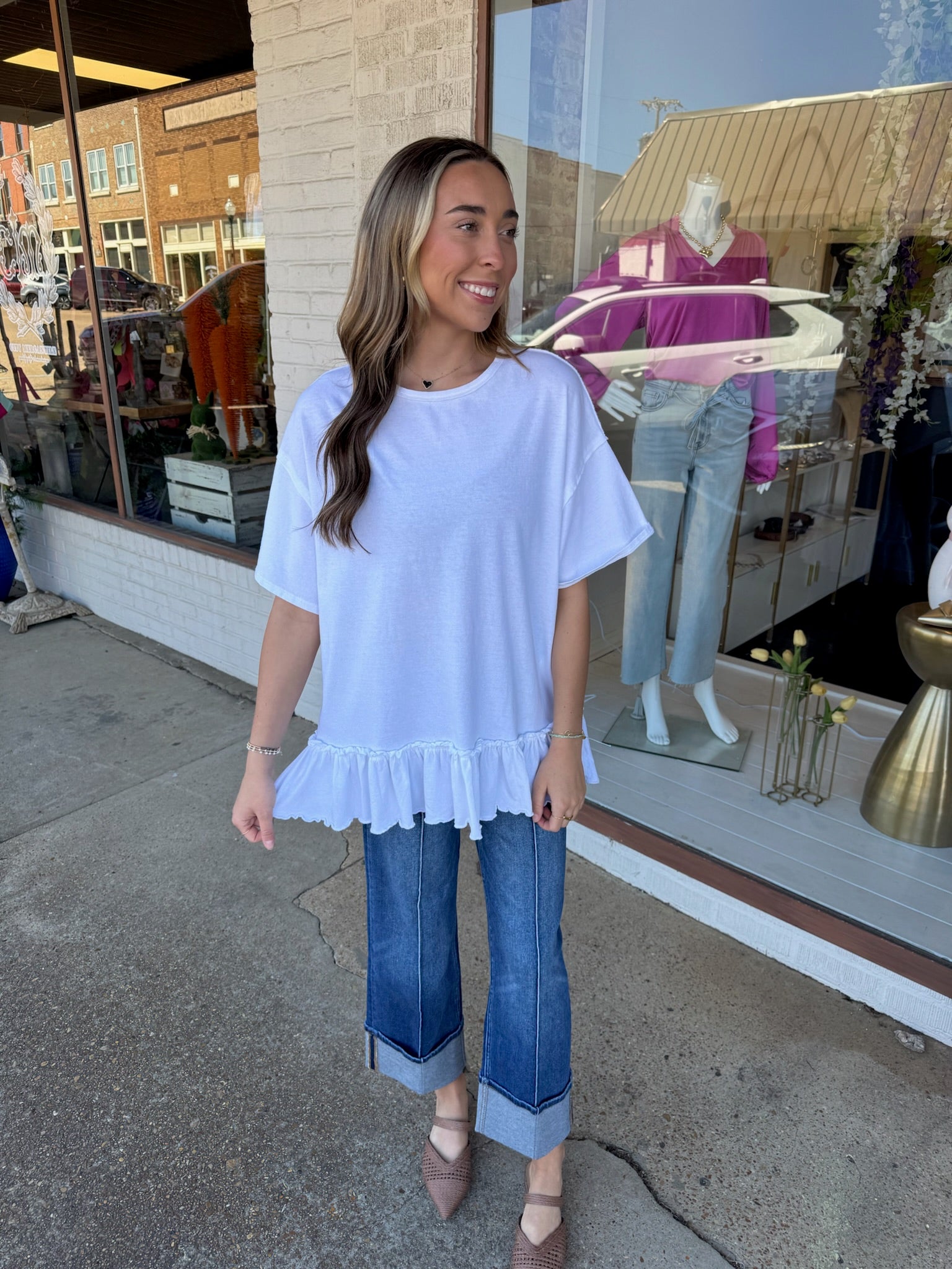 free people why yes tee in blanc de blanc