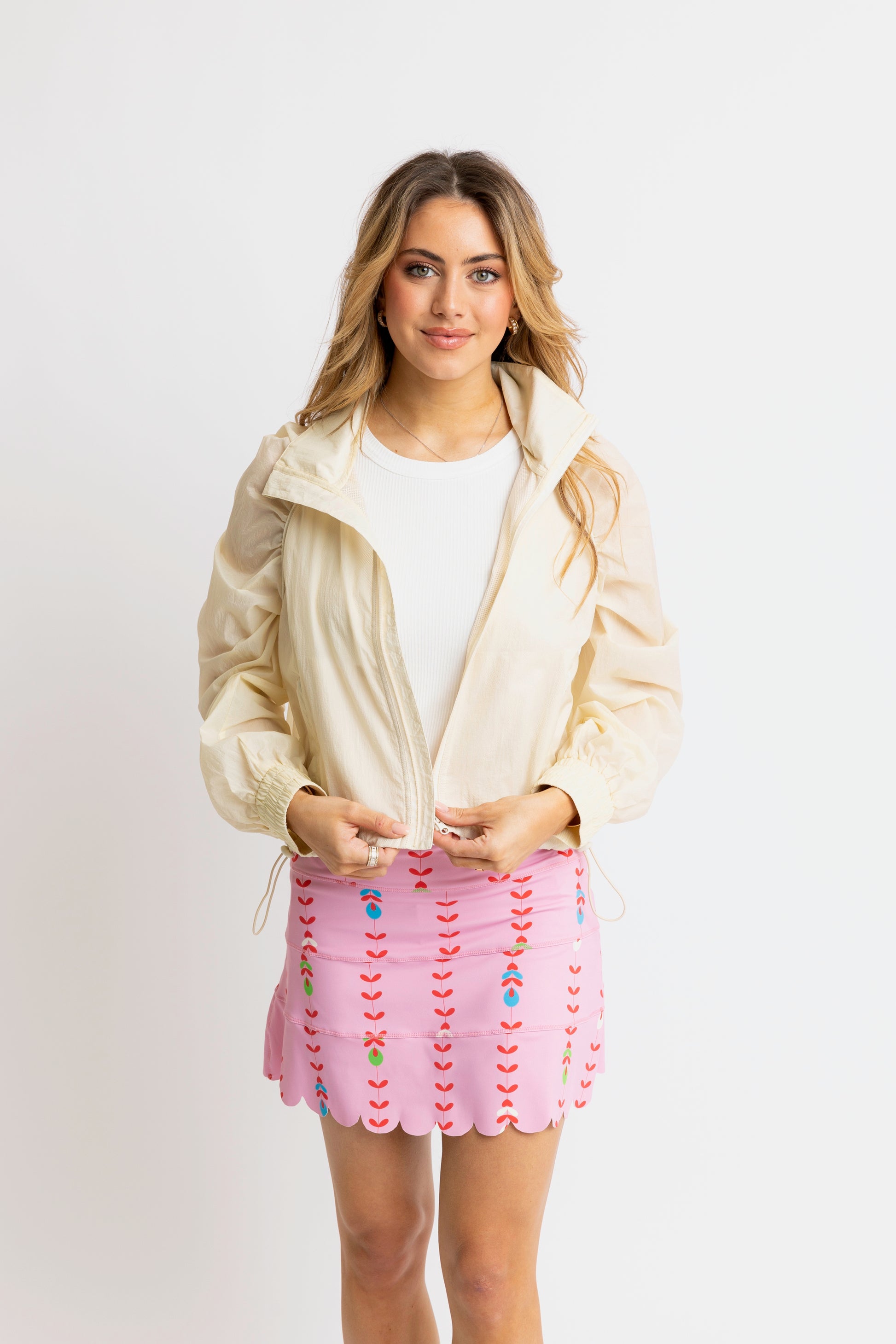 karlie solid sport jacket in ivory