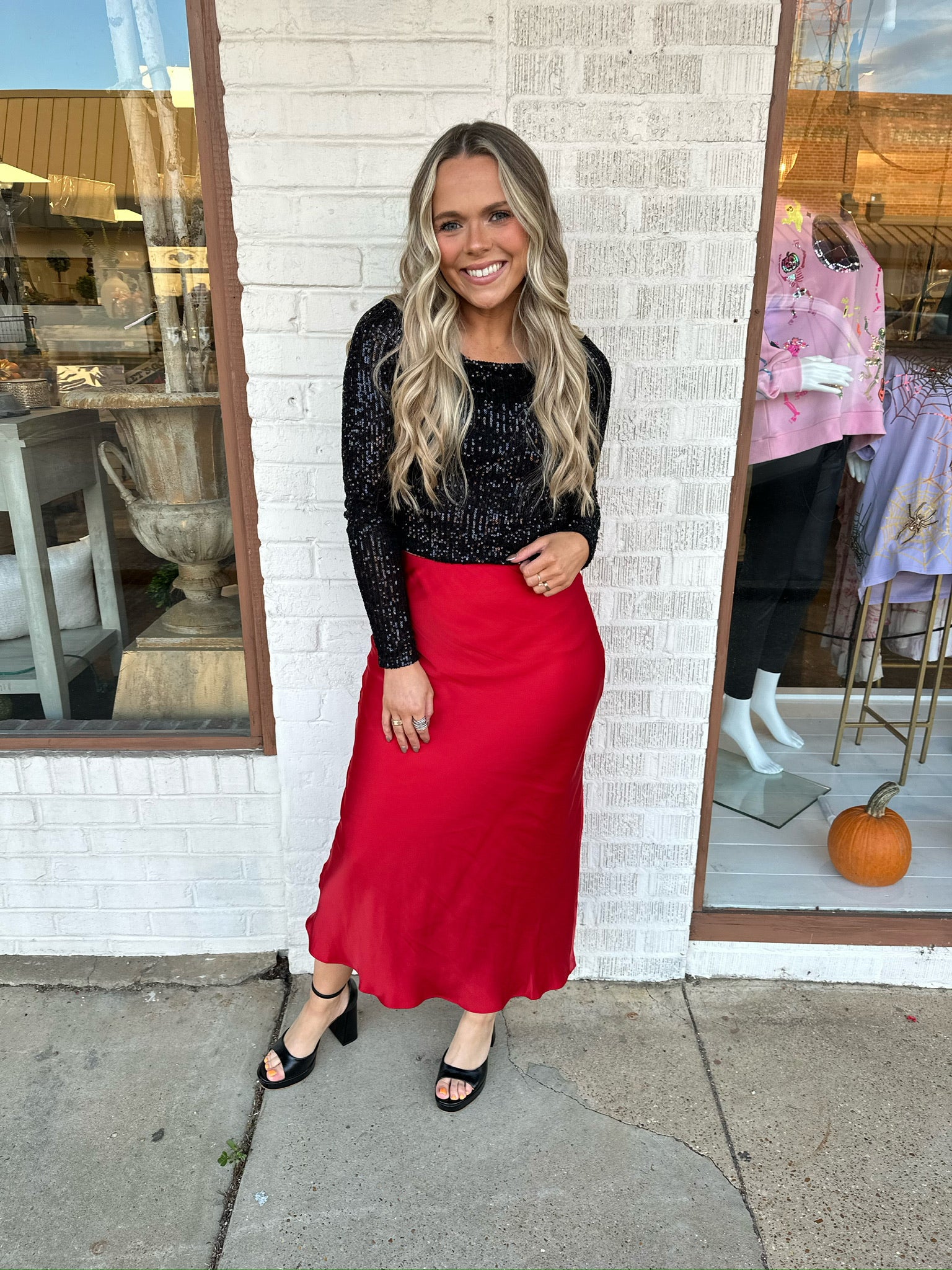 z supply aurora sequin top in black