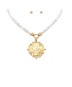 cross & baroque pearl necklace