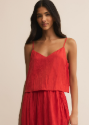 z supply flore crinkle satin tank