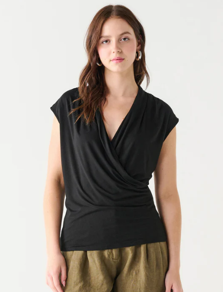 blacktape_ drapey wrap tank