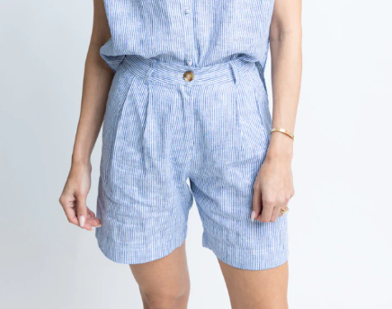 karlie chambray stripe short
