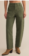 z supply olive twill pants in hunter green