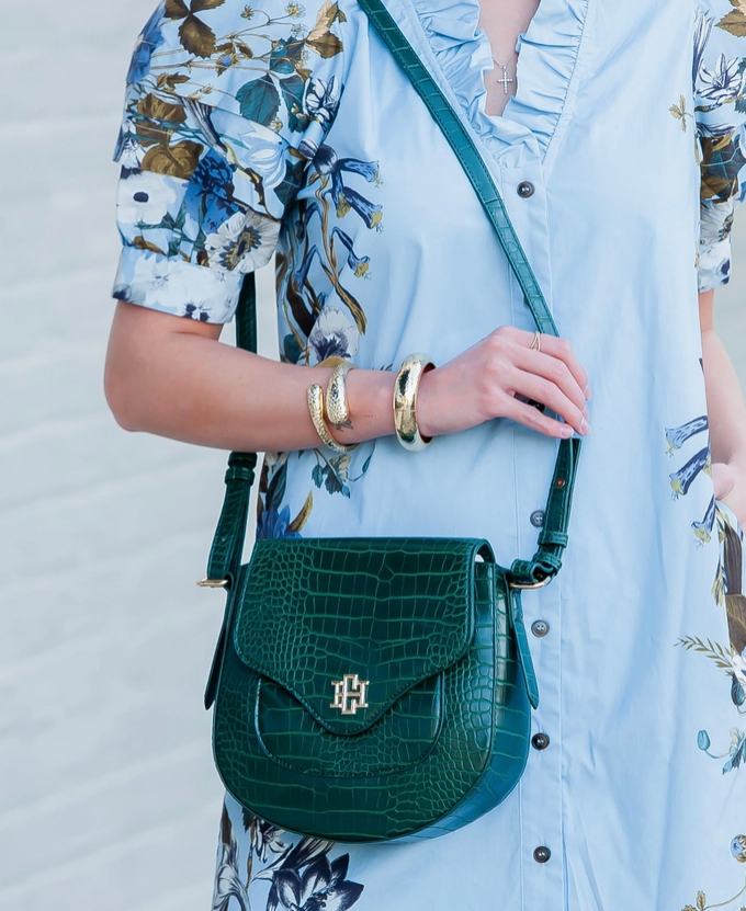 caroline hill sasha handbag in hunter green