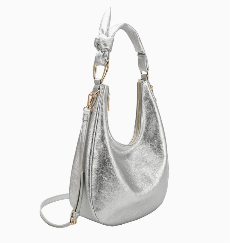 melie bianco lilie shoulder bag in silver