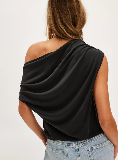 free people blake knit top in black