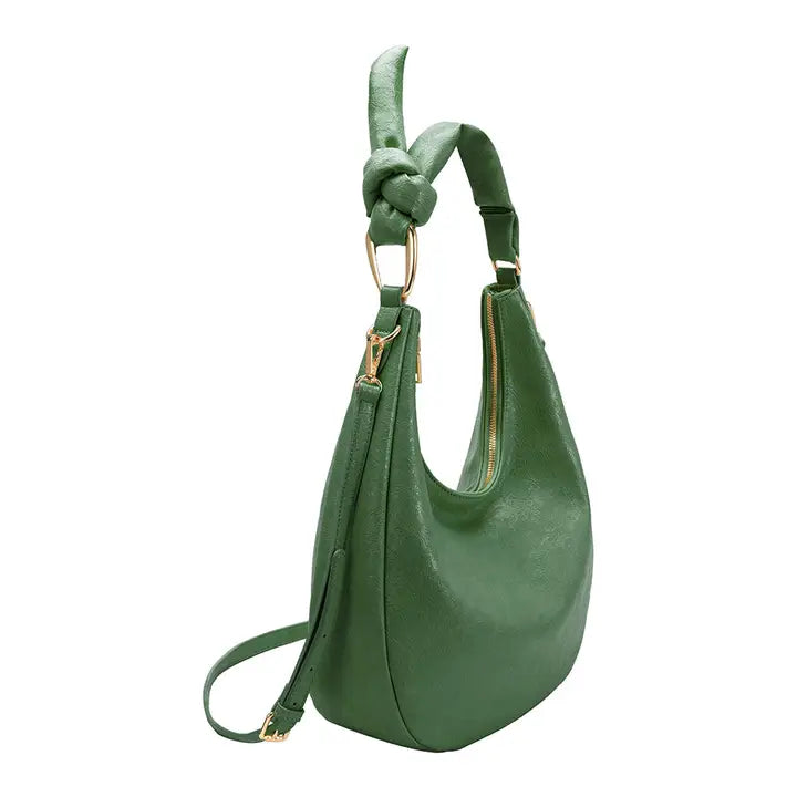 melie bianco lilie vegan leather shoulder bag in green