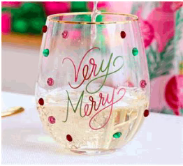 mary square very merry steamless wine glass