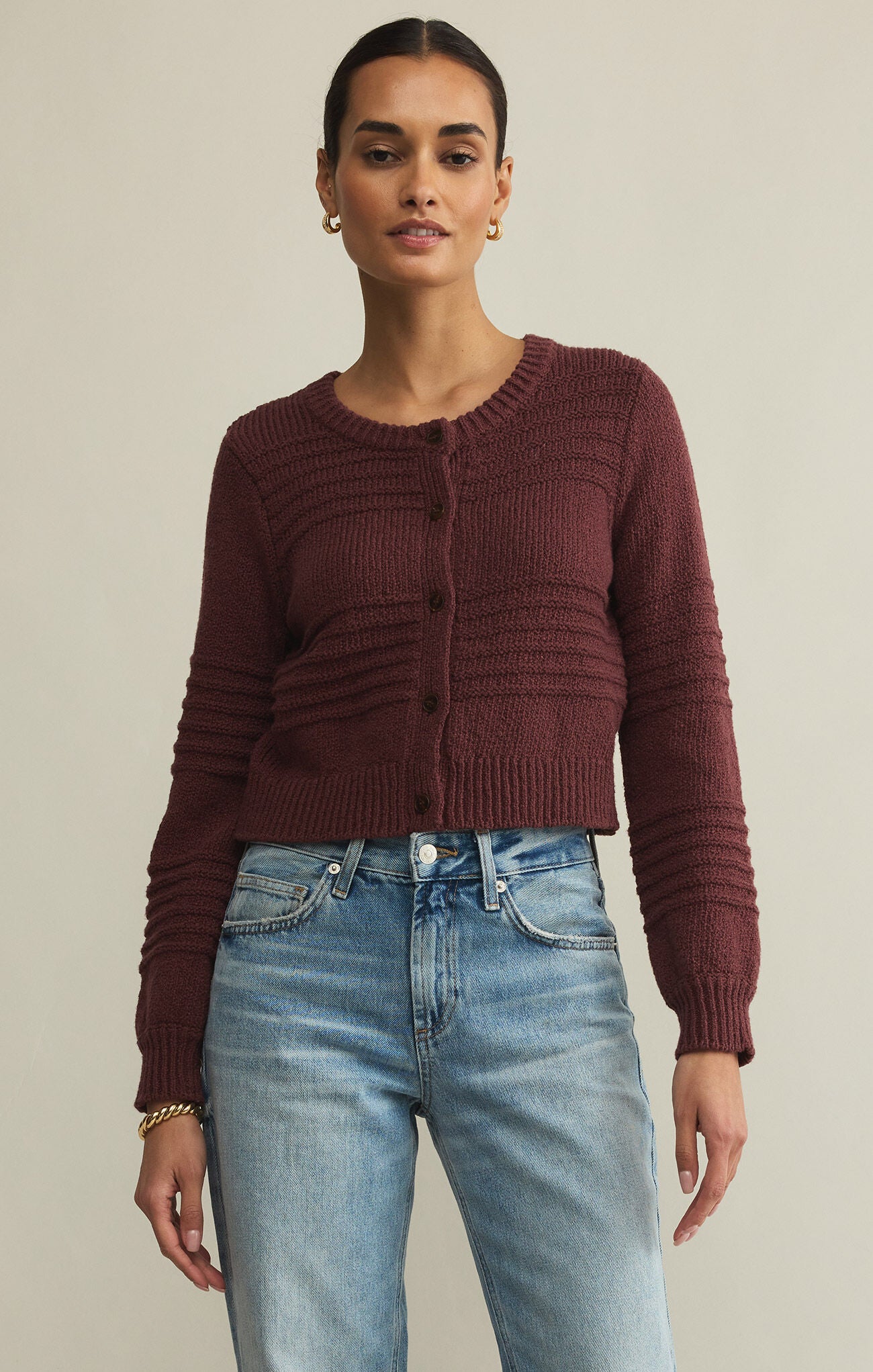 z supply between the lines cardigan in sandalwood