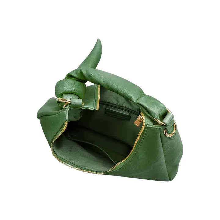 melie bianco lilie vegan leather shoulder bag in green