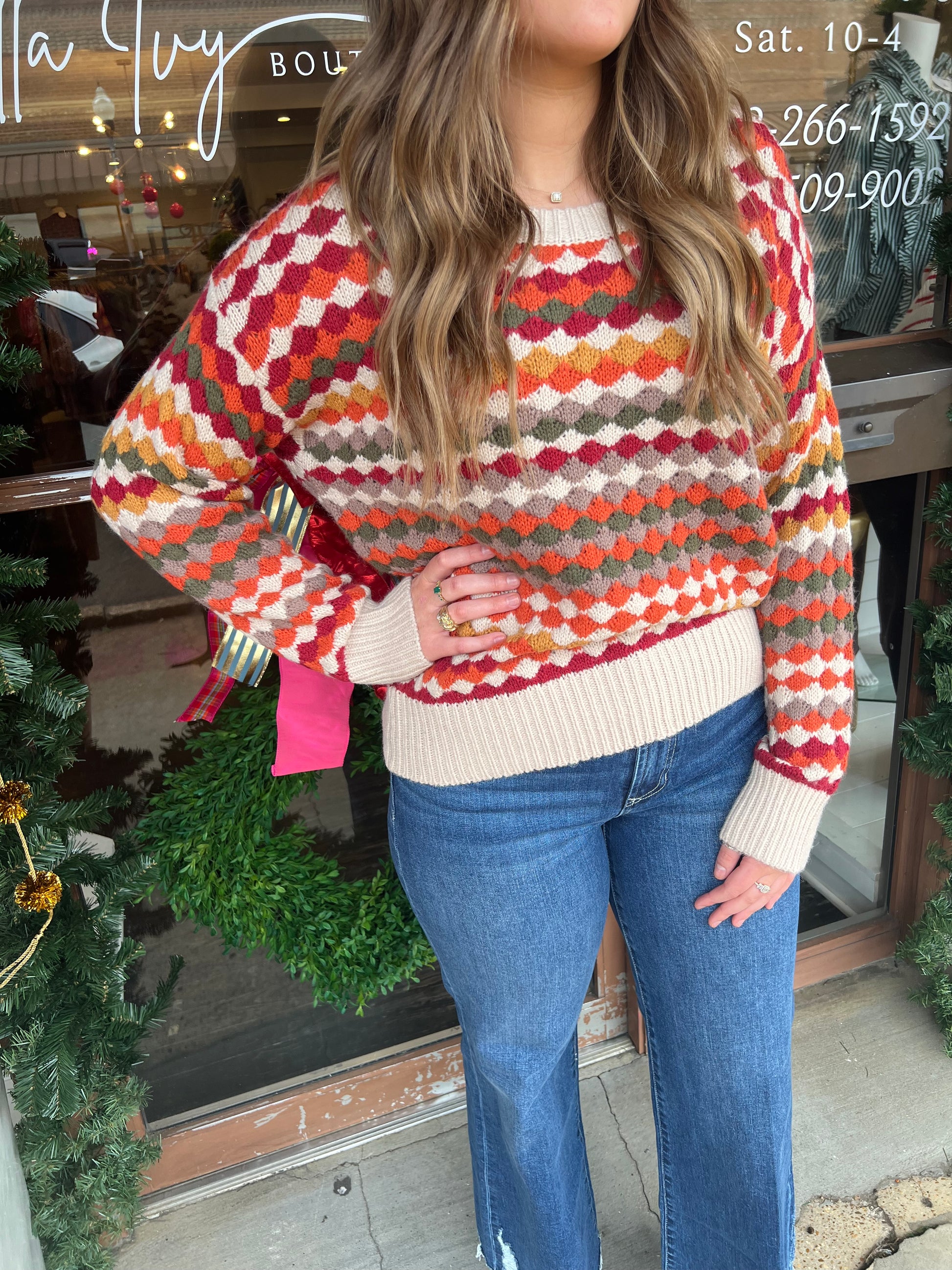 another love fabienne sweater in fireside glow