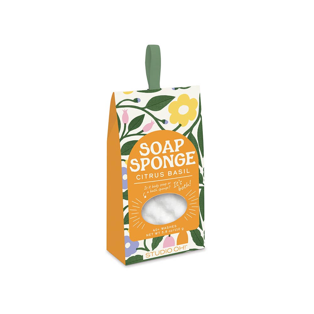 Floral Bliss Soap Sponge in citrus basil