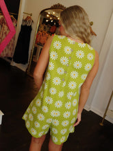 Load image into Gallery viewer, uncle frank daisy romper in lime