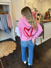 Load image into Gallery viewer, six fifty clothing heartful hoodie in heartfelt pink