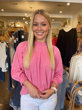 Load image into Gallery viewer, ivy jane clip &amp; stripe top in pink