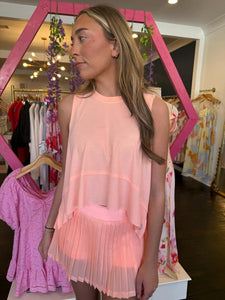 free people movement tempo tank in pastel peach