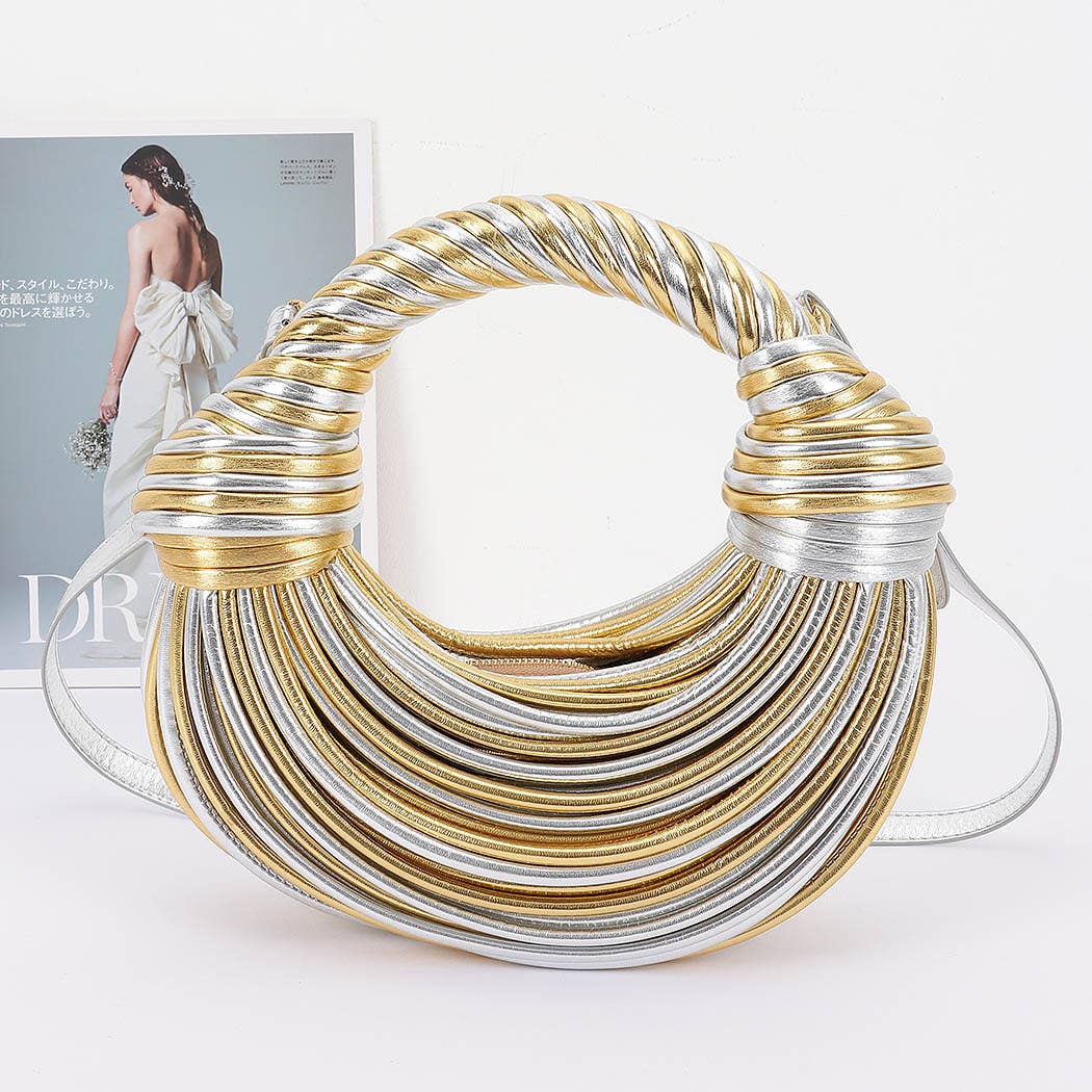 Faux Leather Rope Hobo Bag: GDSL