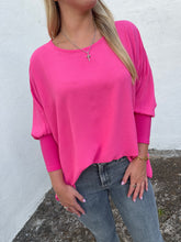 Load image into Gallery viewer, ivy jane dolman sleeve rib top in fuschia