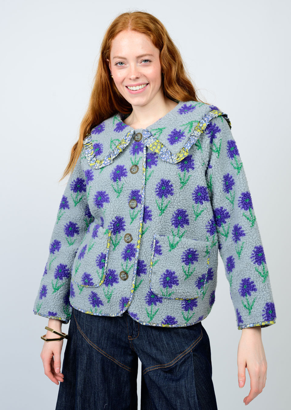 ivy jane periwinkle sherpa jacket in peri