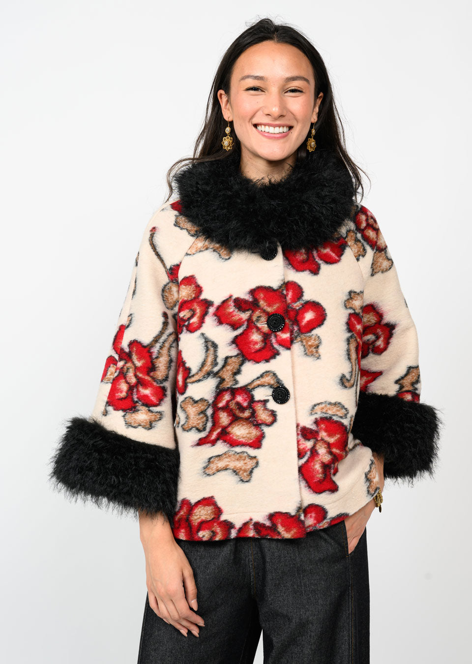 ivy jane shadow rose jacket in ivory