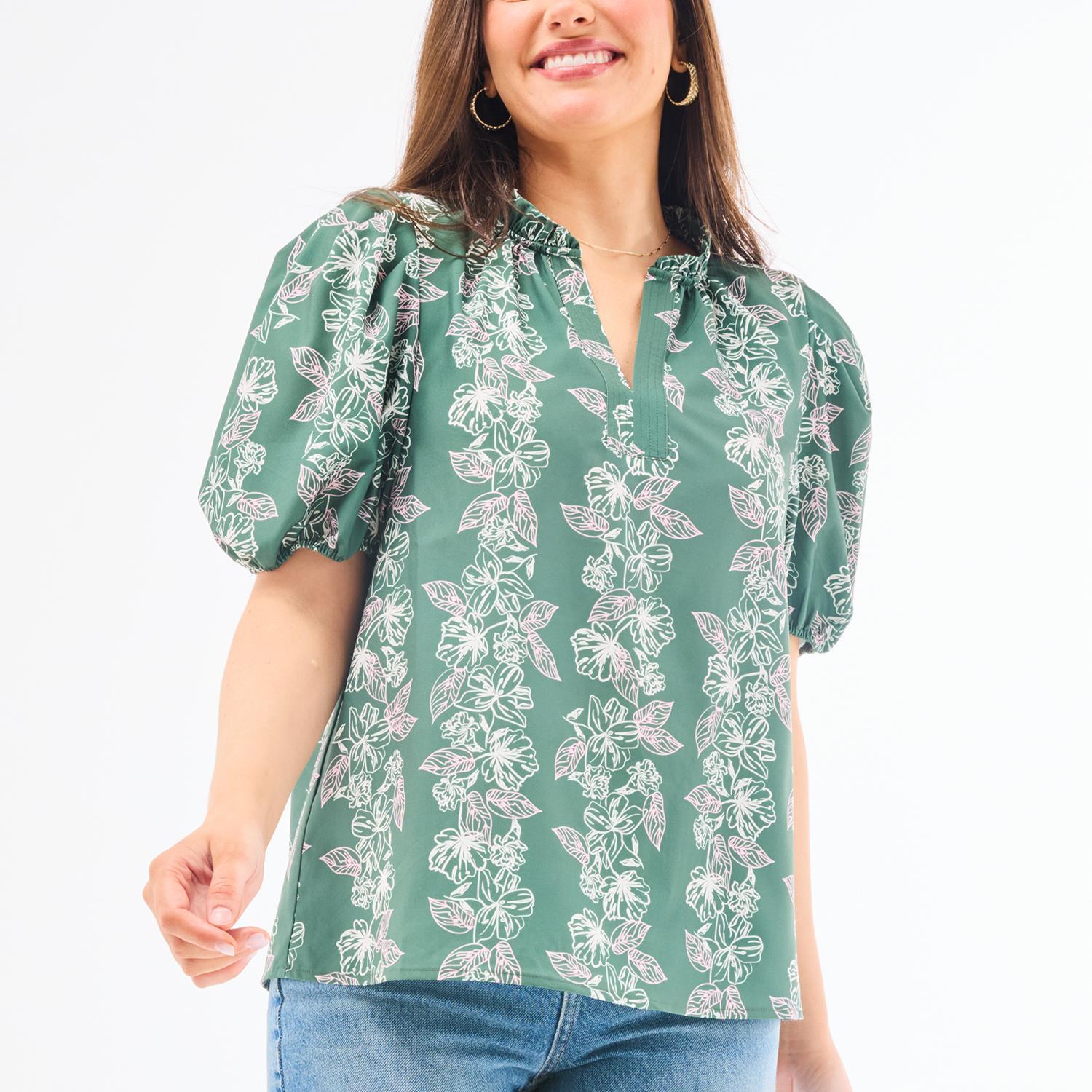 mary square lainey top in secret garden