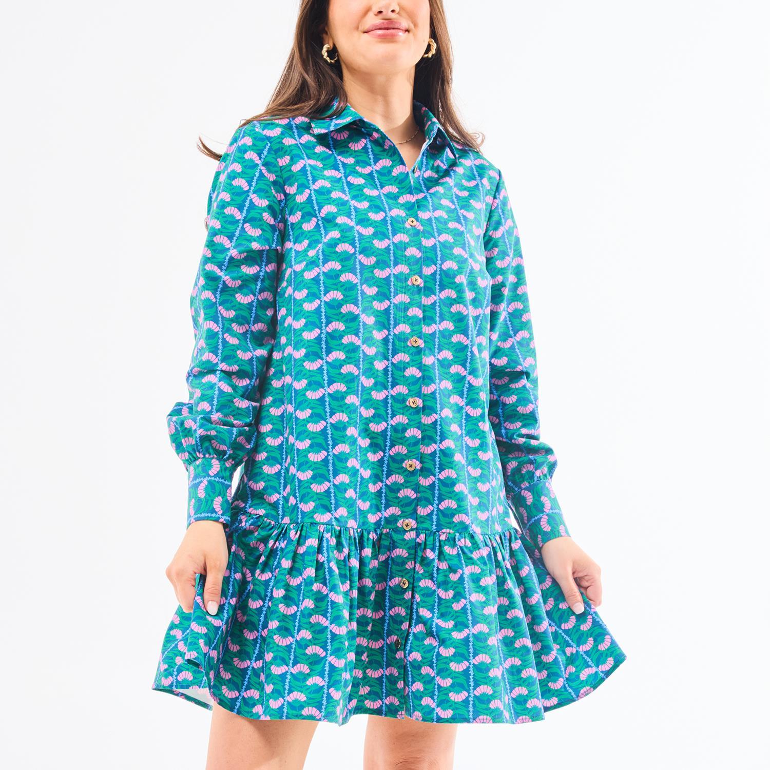 mary square fiona honey vines dress