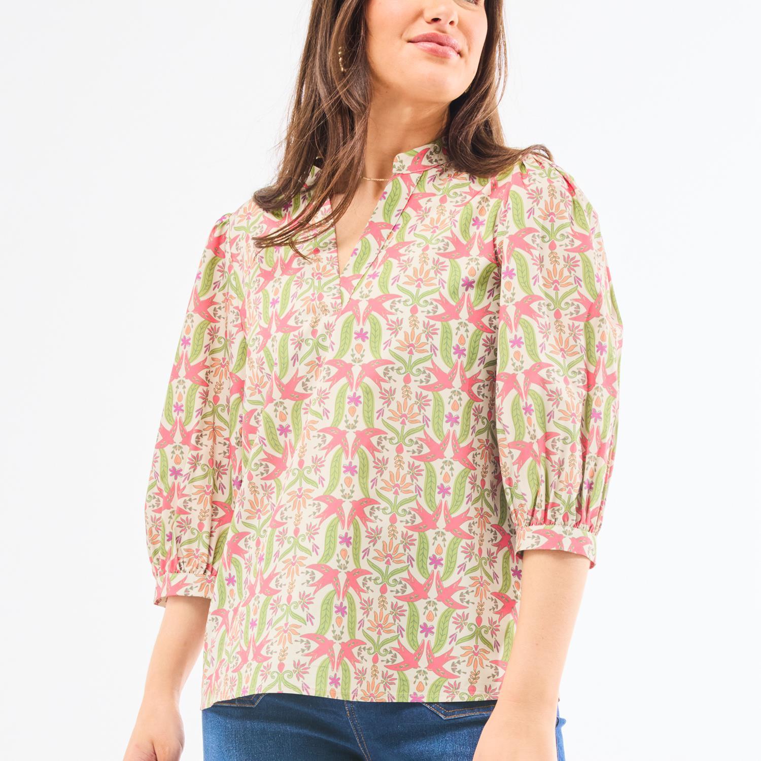 mary square tamryn top in coral