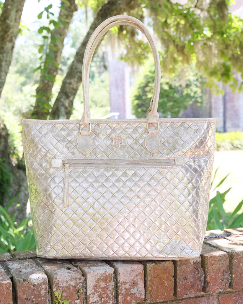 caroline hill jayden tote in champagne pop