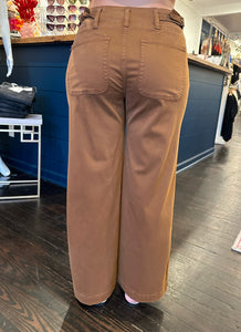 liverpool high rise cinch waist pants in jasper brown