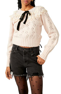 free people hold me closer sweater in pearl