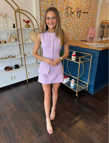 ASTR dilone vest mini dress in lilac