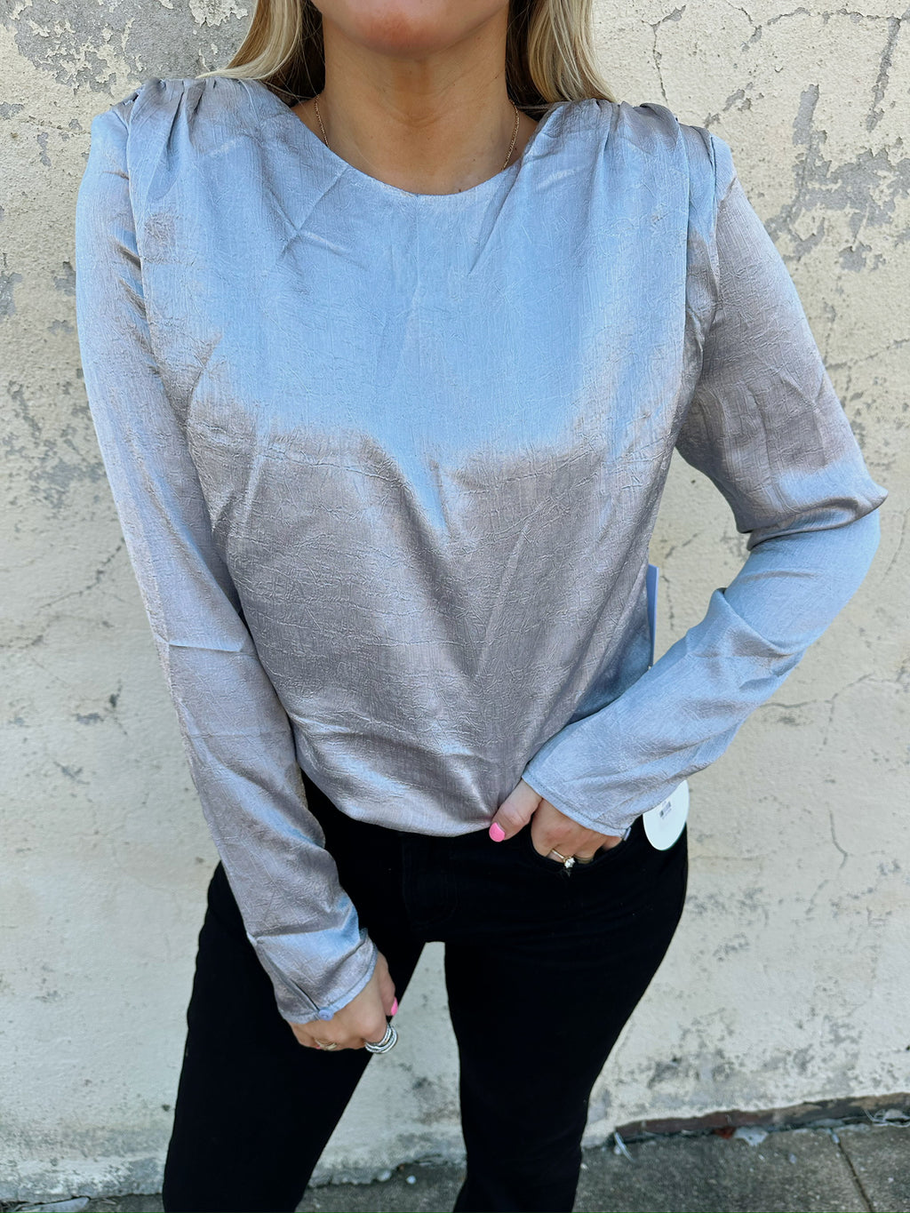 ASTR aleannah top in silver