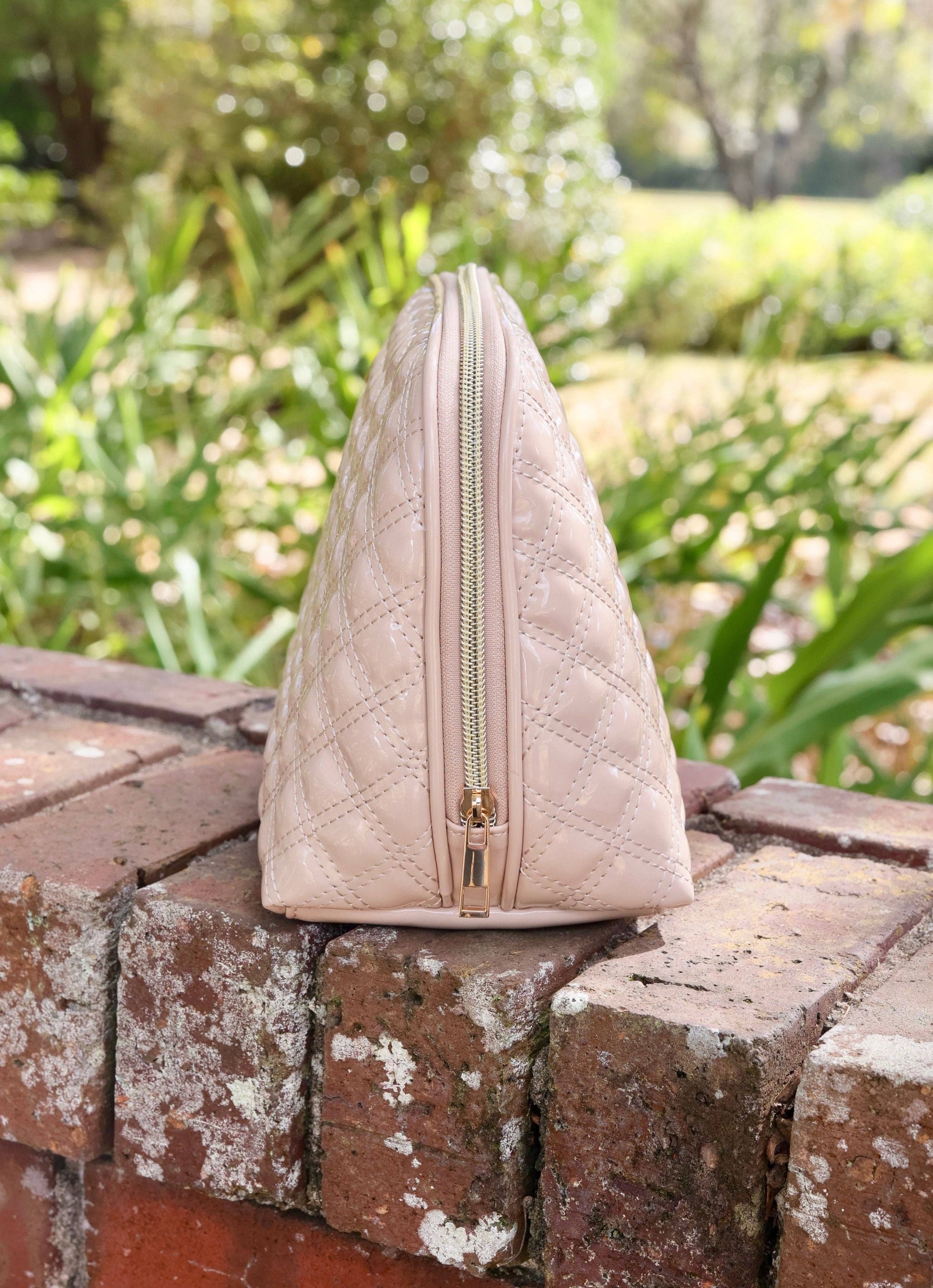 Caroline Hill Capri Large Pouch in Nude Patent
