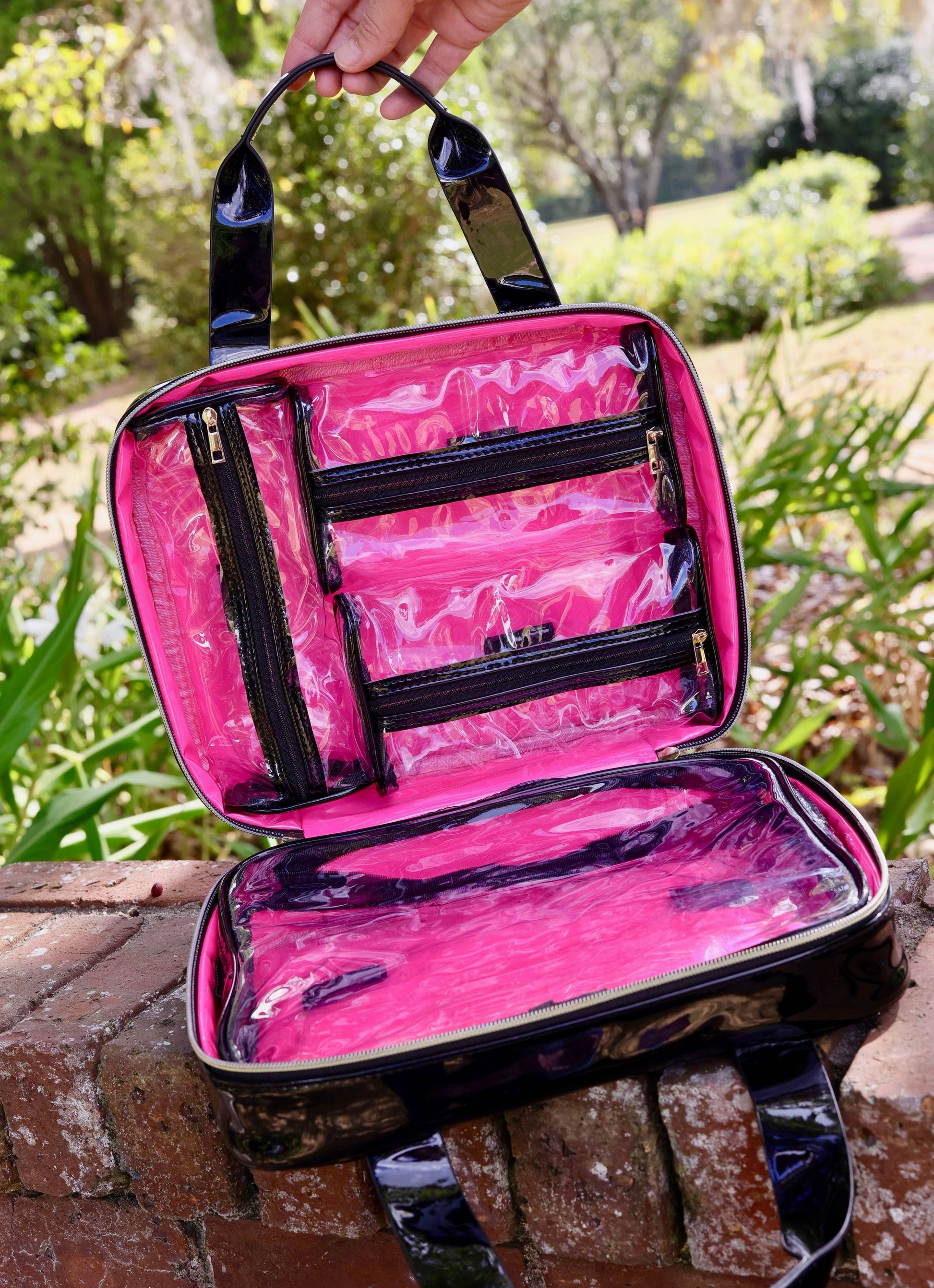 Caroline Hill Punta Cana Large Case in Black Patent