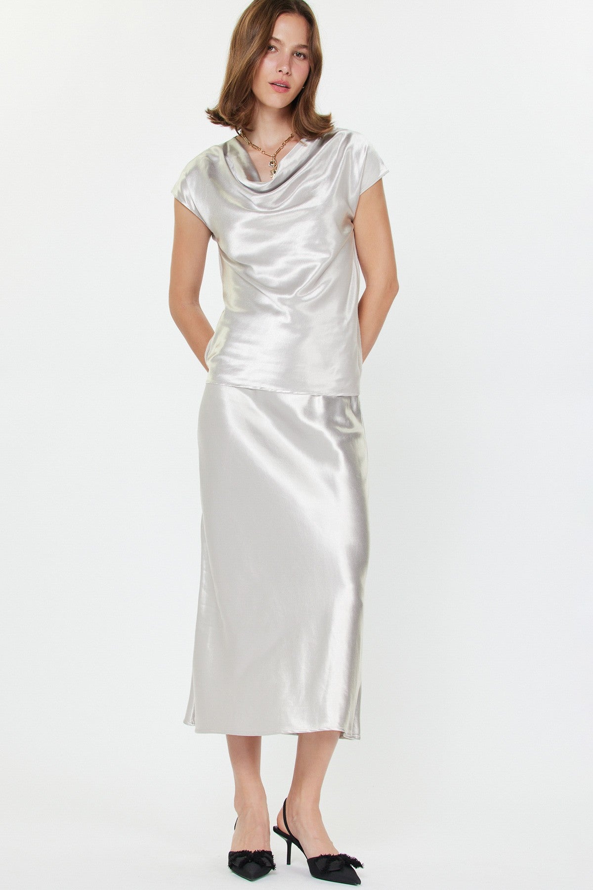 current air bias slip midi skirt