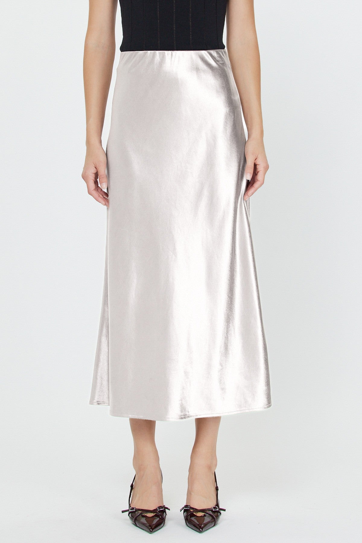current air bias slip midi skirt