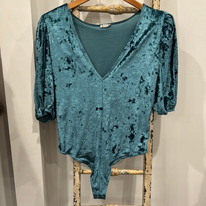 free people don't you wish bodysuit in deep teal
