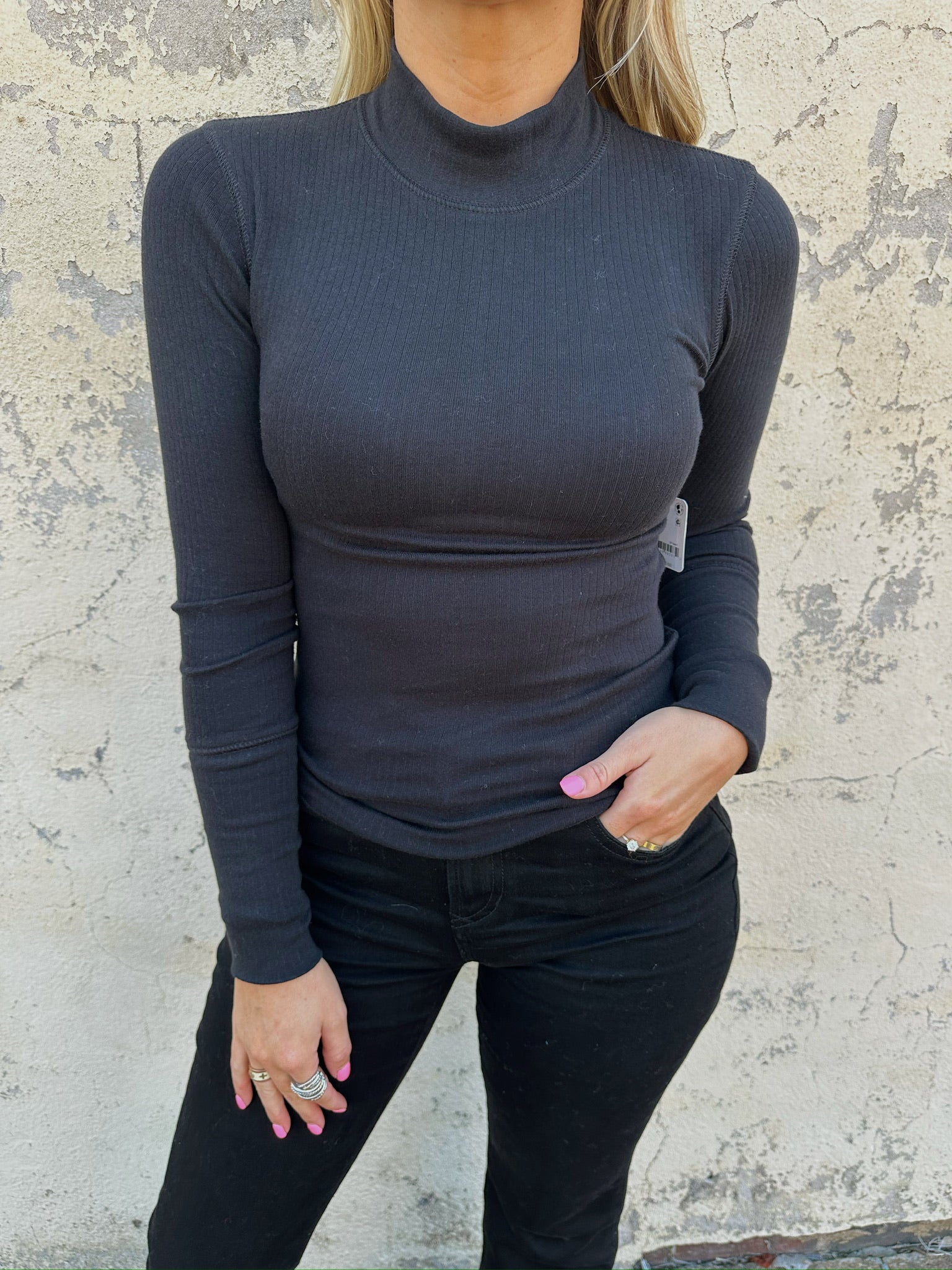 free people the rickie top in black