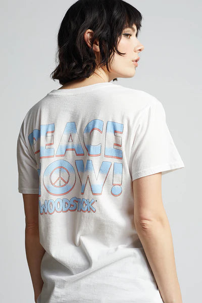 recycled karma woodstock peace now tee